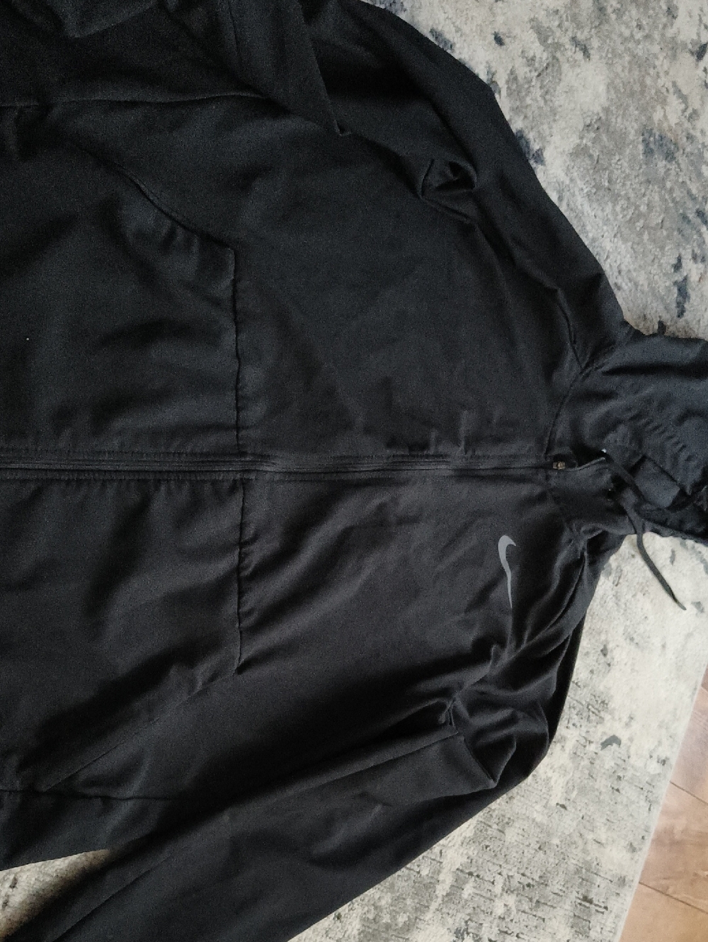 Nike Men's Black Full-Zip Hooded Jacket
